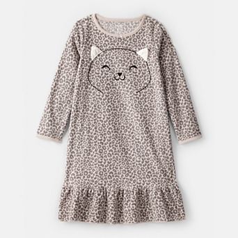 Girls 4-14 Carter's Fleece Long Sleeve Loose Fit Nightgown