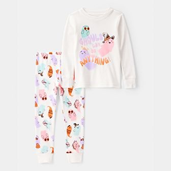Toddler Girl Carter's 2 pc "Ghouls Can Be Anything" Pajama Top & Pajama Bottoms Set