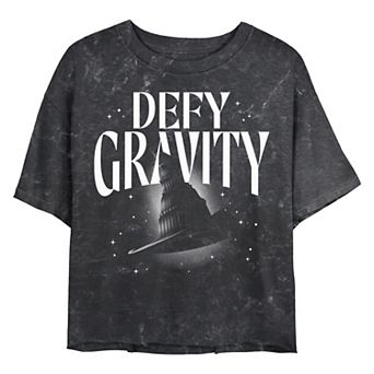 Juniors' Wicked Defy Gravity Cropped Graphic Tee