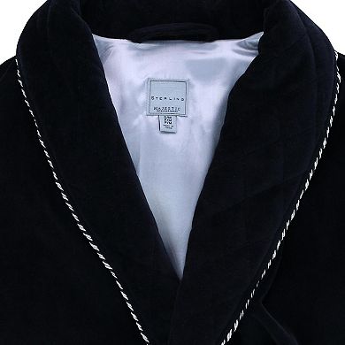 Majestic International Men's Velour Smoking Jacket Robe