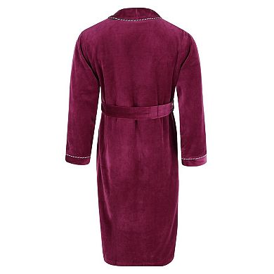 Majestic International Men's Velour Smoking Jacket Robe