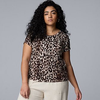 Plus Size Simply Vera Vera Wang Scoopneck Dolman Tee