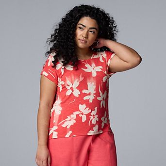 Plus Size Simply Vera Vera Wang Scoopneck Dolman Tee