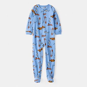 Boys 4-14 Carter's Dinosaur Loose Fit Long-Sleeve Zip-Up One-Piece Pajamas