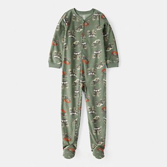 Boys 4-14 Carter's Dinosaur Loose Fit Long-Sleeve Zip-Up One-Piece Pajamas