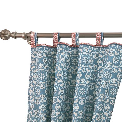 Kaw Set of 2 Panel Curtains, Multicolor Geometric Patterns, Polyester