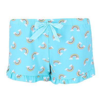 Mentally Exhausted Women's Rainbow Notch Short Sleeve and Shorts Pajama Set