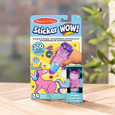 Melissa & Doug 300 Sticker WOW!™ 24-Page Activity Pad and Sticker Stamper, 300 Stickers