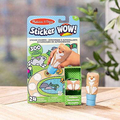 Melissa & Doug Sticker WOW!™ 24-Page 300 Stickers Activity Pad and Sticker Stamper