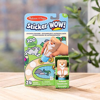 Melissa & Doug Sticker WOW!™ 24-Page 300 Stickers Activity Pad and Sticker Stamper