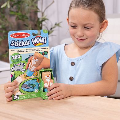Melissa & Doug Sticker WOW!™ 24-Page 300 Stickers Activity Pad and Sticker Stamper