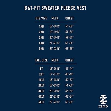 Big & Tall IZOD Sweater Fleece Vest