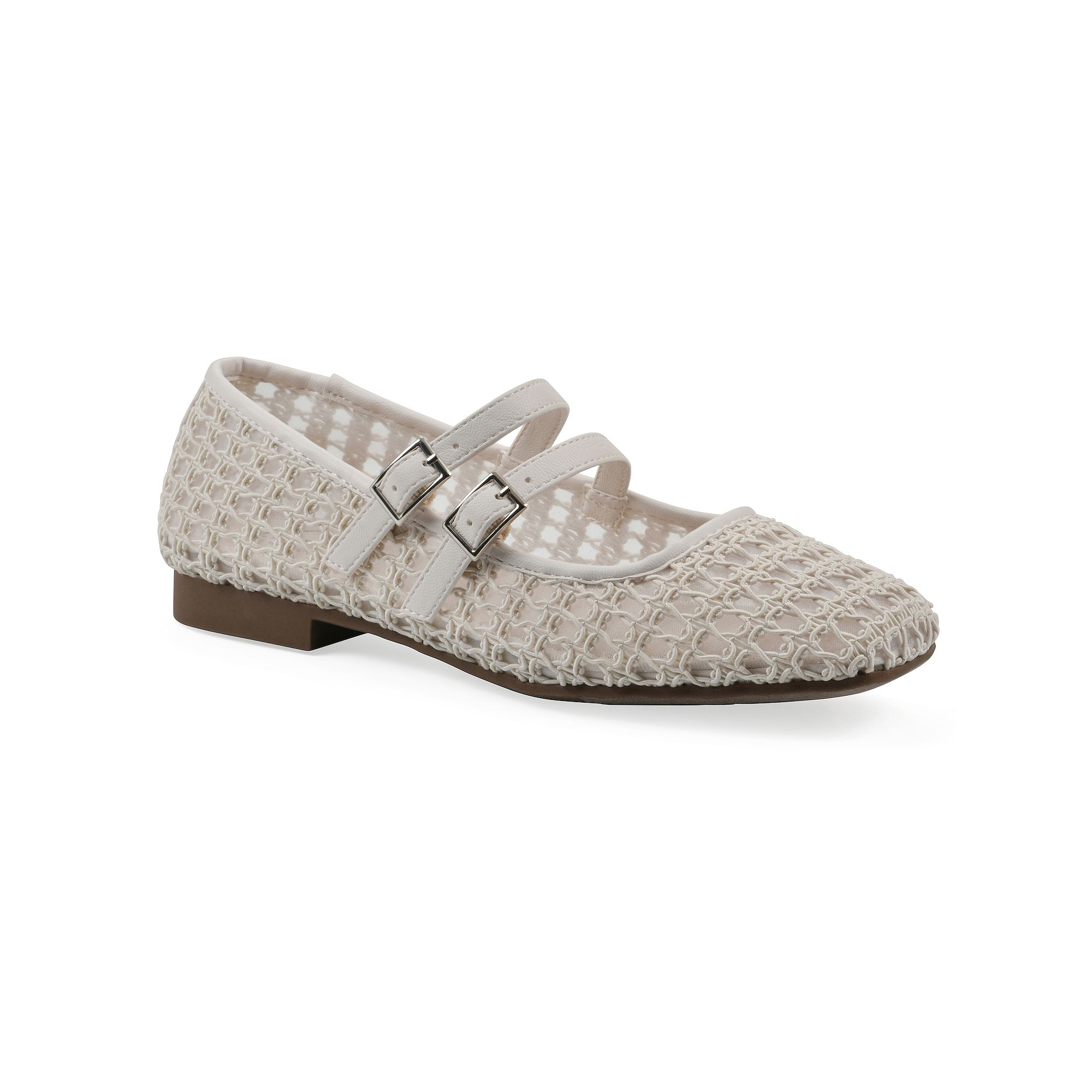 Cliffs by White Mountain Besnik Womens Mary Jane Flats, Size: 6 Wide, Whit