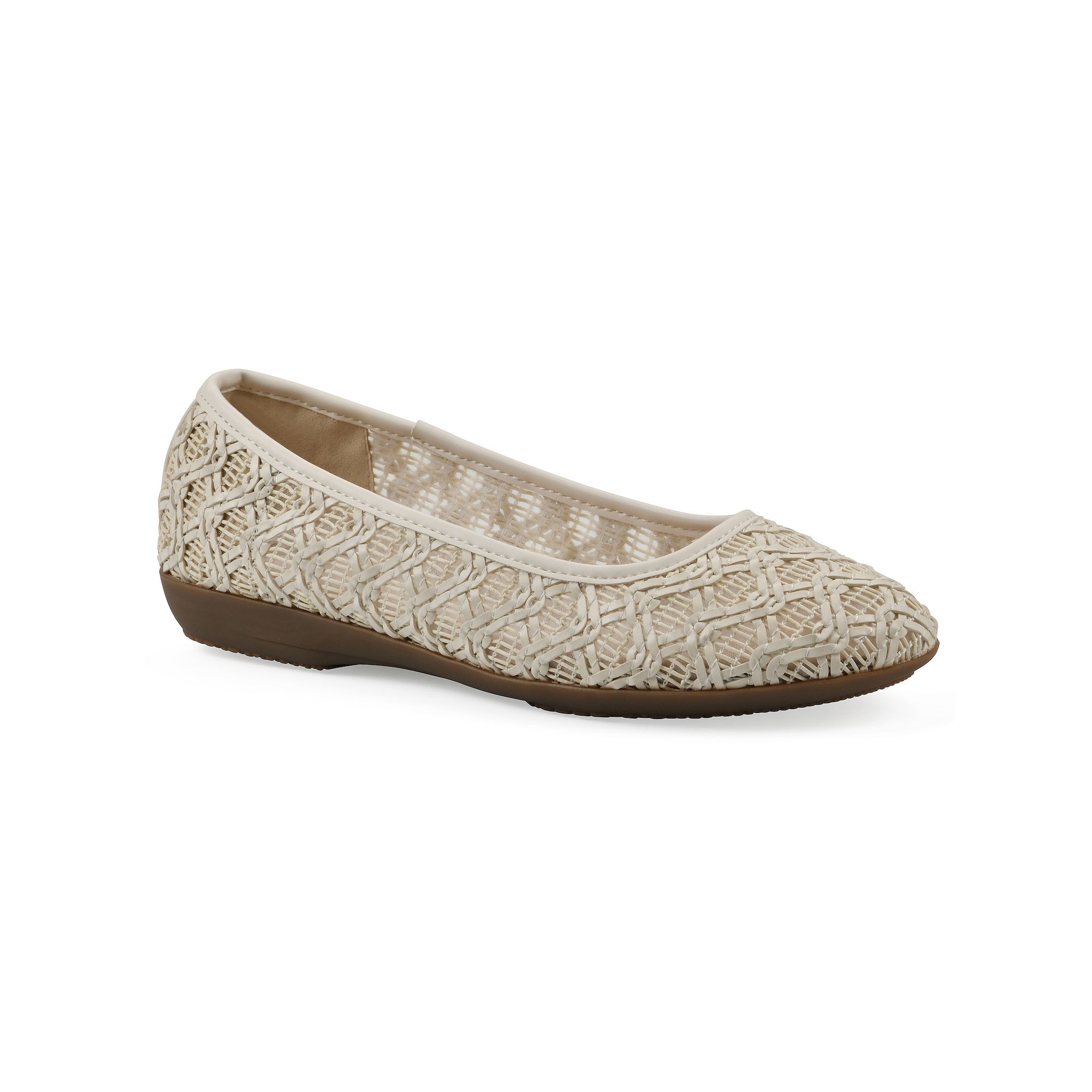 Cliffs by White Mountain Cariann Womens Ballet Flats, Size: 6, White Smo
