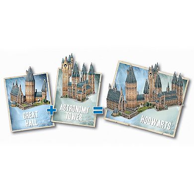 Wrebbit Harry Potter Collection - Hogwarts Castle - 2 3D Puzzles: Great Hall and Astronomy Tower: 1725 Pcs