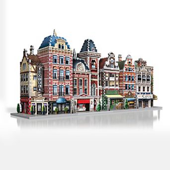 Wrebbit Urbania Collection - 4 3D Puzzles: Hotel, Cinema, Cafe, and Fire Station: 1165 pc