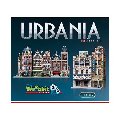 Wrebbit Urbania Collection - 4 3D Puzzles: Hotel, Cinema, Cafe, and Fire Station: 1165 Pcs