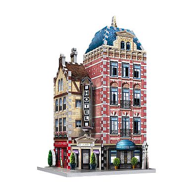 Wrebbit Urbania Collection - 4 3D Puzzles: Hotel, Cinema, Cafe, and Fire Station: 1165 Pcs