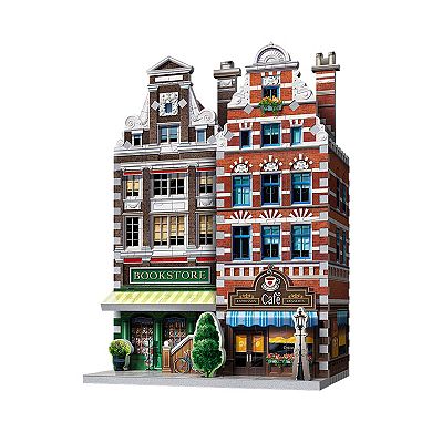 Wrebbit Urbania Collection - 4 3D Puzzles: Hotel, Cinema, Cafe, and Fire Station: 1165 Pcs