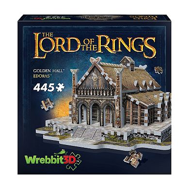 Wrebbit The Lord of the Rings - Golden Hall - Edoras 3D Puzzle: 445 Pcs