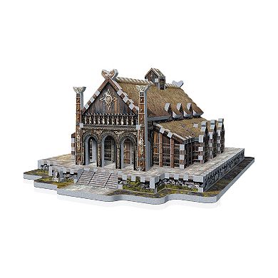 Wrebbit The Lord of the Rings - Golden Hall - Edoras 3D Puzzle: 445 Pcs