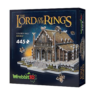 Wrebbit The Lord of the Rings - Golden Hall - Edoras 3D Puzzle: 445 Pcs