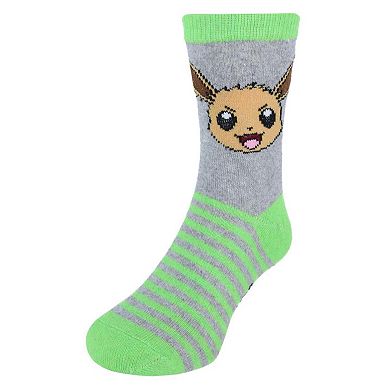 Textiel Trade Kid's Pokemon Power Up Crew Novelty Socks (3 Pack)
