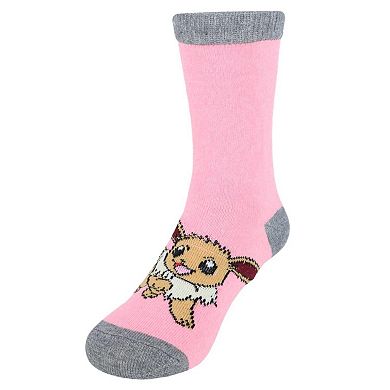 Textiel Trade Kid's Pokemon Power Up Crew Novelty Socks (3 Pack)