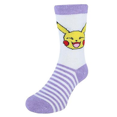 Textiel Trade Kid's Pokemon Power Up Crew Novelty Socks (3 Pack)