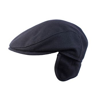 Wigens Men's Melton Wool Slim Ivy Cap with Ear Flaps