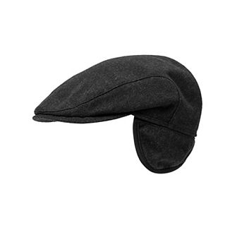 Wigens Men's Melton Wool Slim Ivy Cap with Ear Flaps