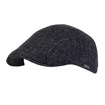Wigens Men's Herringbone Shetland Pub Cap with Curved Peak