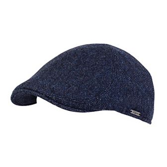 Wigens Men's Herringbone Shetland Pub Cap with Curved Peak