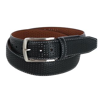 Pebble Beach Men's 35mm Perforated Leather Stretch Golf Belt