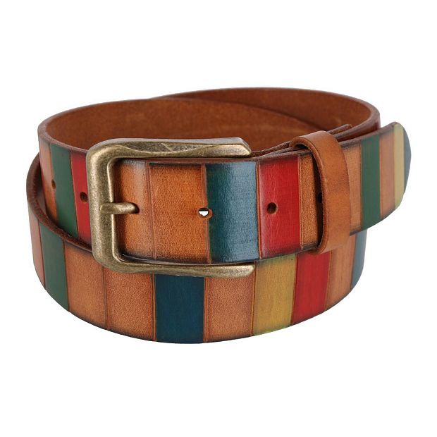Leather Colorblock Belt 60393HP_60393_COLOR_BLOCK_BELT  main image 2