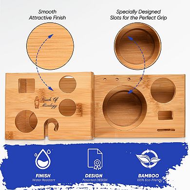Touch Of Mixology Premium 14-Piece Stainless Steel Bartender Kit With Bamboo Stand