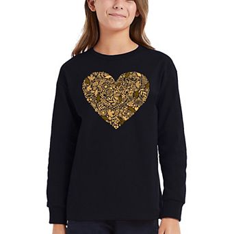 Fall Vibes - Girl's Word Art Long Sleeve T-shirt