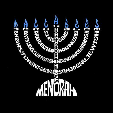 Menorah - Men's Raglan Baseball Word Art T-shirt