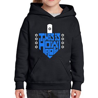 This Is How I Roll - Girl's Word Art Hooded Sweatshirt