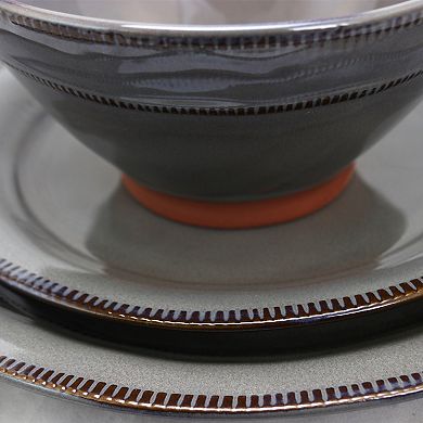 12 Piece Dinnerware Set in Grey