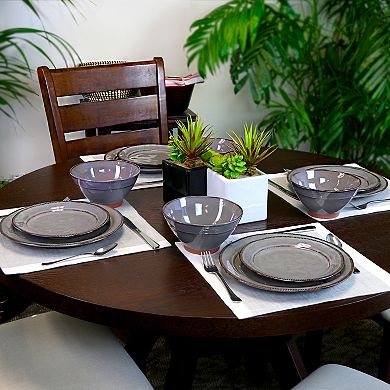 12 Piece Dinnerware Set in Grey