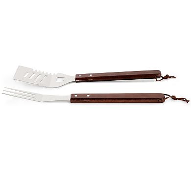 Barbecue Basics 5 Piece Stainless Steel BBQ Tool Set with Wood Handles