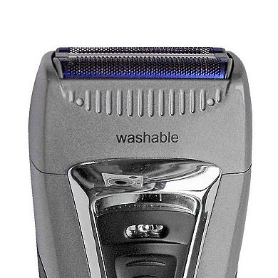 Optimus Curve Rechargeable Triple Wet/Dry Men's Shaver in Black and Silver