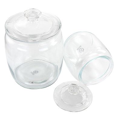 Canister 4 Piece 2.1 and 1 Quart Glass Canister Set