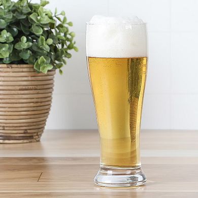 8 Piece 15.6 Ounce Tall Pub Glass Set in Clear