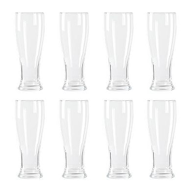 8 Piece 15.6 Ounce Tall Pub Glass Set in Clear