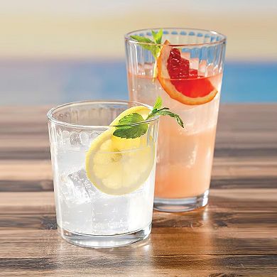 4 Piece 16 Ounce Glass Tumbler Set