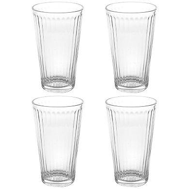 4 Piece 16 Ounce Glass Tumbler Set