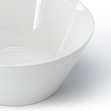 9.4 Inch Round Fine Ceramic Meal Bowl in White