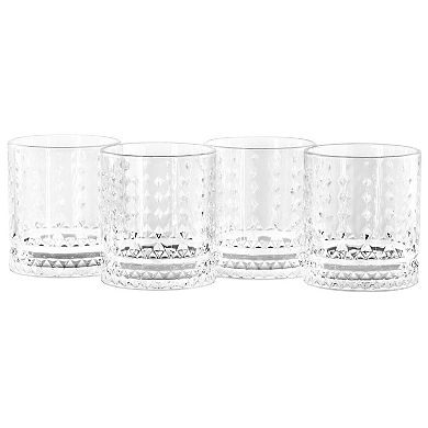 4 Piece 13 Ounce Teardrop Double Old-Fashioned Glass Set